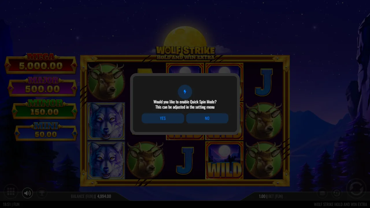 Wolf Strike Hold and Win Extra