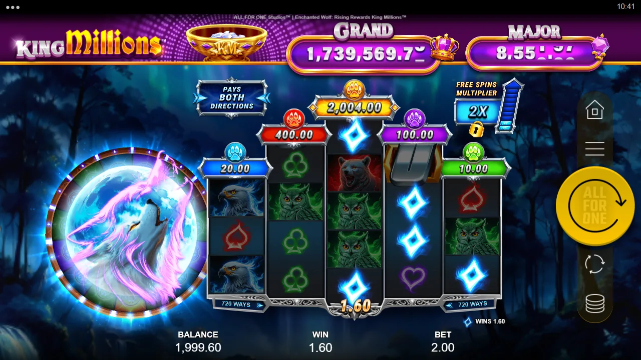 Enchanted Wolf Rising Rewards King Millions
