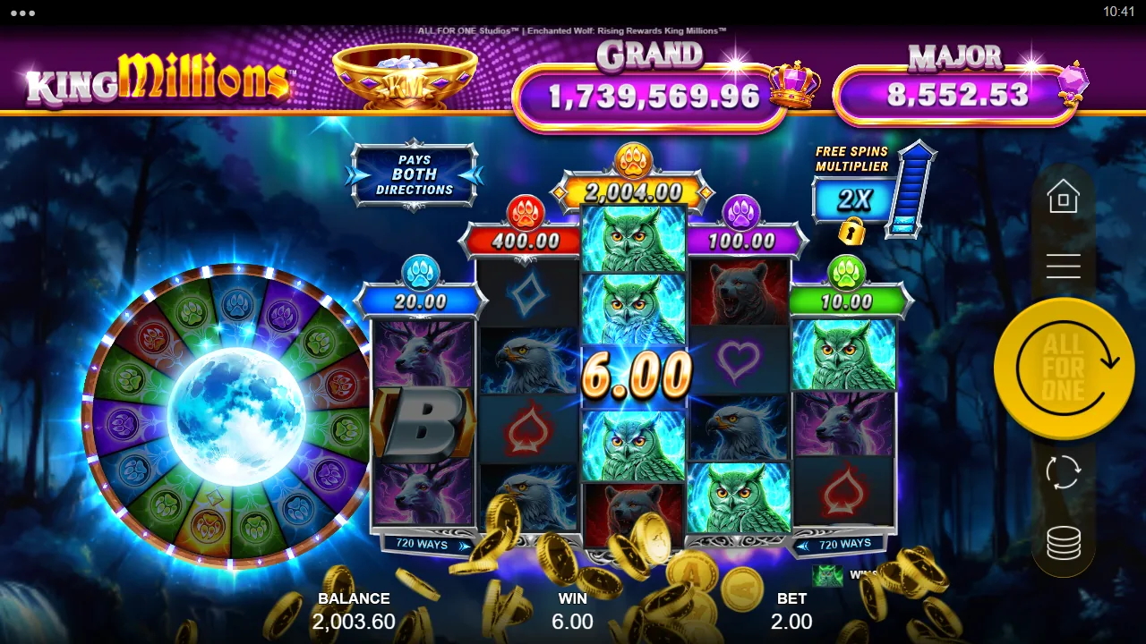 Enchanted Wolf Rising Rewards King Millions