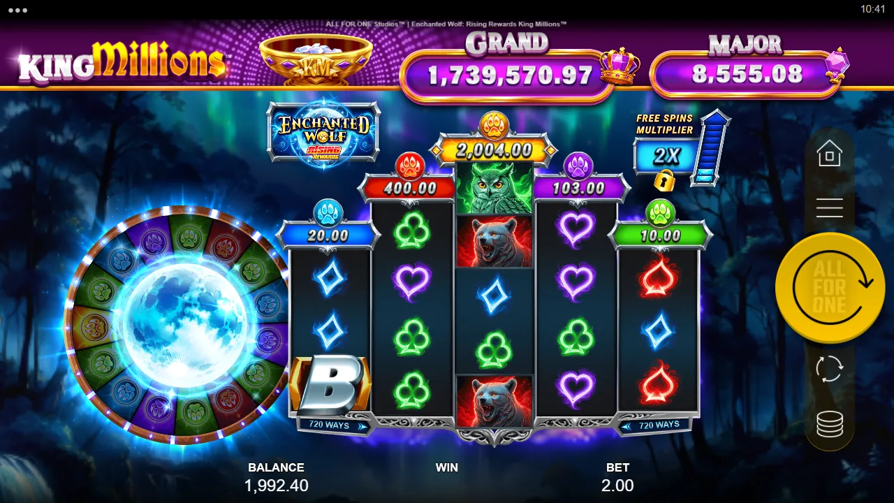 Enchanted Wolf Rising Rewards King Millions