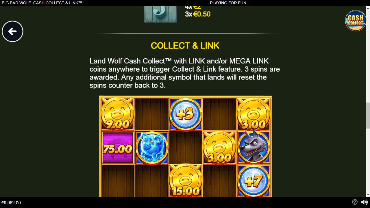 Big Bad Wolf Cash Collect & Link